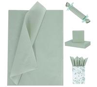 Larcenciel Sage Green Tissue Paper for Wrapping Gifts, 60 Pcs Tissue Paper Sheets for Packaging Gift Bags, Flower Art Crafts DIY Gift Wrap for Birthday, Wedding, Baby Shower, Christmas, 50x35 CM