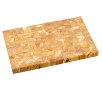 Larch Wood Canada End Grain One Hander Large Cutting Board, Random Pattern Standard Line, Handcrafted for Professional Chefs & Home Cooking, 15" x 9-1/2" x 1-1/4"