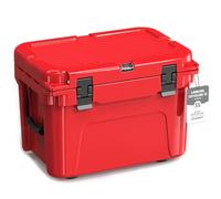 LARCOOL 35QT Rotomolded Hard Cooler, Portable Small Ice Chest with 3-Inch Insulation, Heavy-Duty Beach Cooler for Camping, Fishing, Boating, Picnic, BBQ, Travel - Red