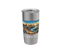 Laredo Texas Desert River Skyline Graphic Stainless Steel Insulated Tumbler