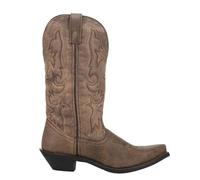 Laredo Womens Access Wide Calf Snip Toe Casual Boots Mid Calf Low Heel 1-2" - Brown, Black, 4 UK