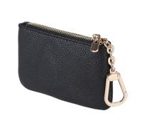 LARENNT Full Grain Leather Coin Purses for Men and Women - Key Case Leather Coin Purse Small Purse Women with Key Ring, black, Modern Minimalist