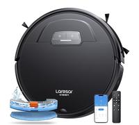 Laresar Clean Robot Vacuum Cleaner with Mop, 4500Pa Strong Suction, Robotic Vacuum, 180mins Runtime, Alexa/APP, Robot Vacuum with Auto Carpet Boost, Ideal for Pet Hair, Hard Floors, Carpet (Evol 3)