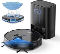 Laresar Clean Self-Emptying Robot Vacuum Cleaner with Mop 10,000Pa, LiDAR Navigation, 180 Mins Runtime, Up to 60 Days of Hands-Free Cleaning Robotic Vacuums for Pet Hair, Carpet, All Floors, L6 Nex
