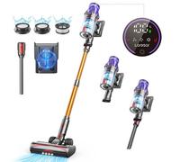 Laresar V7 Cordless Vacuum Cleaner, Lightweight Handheld Vacuum, 50KPa 400W Powerful Stick Vacuum, Touch Screen, 60 Min Runtime, 3-Speed Adjustment, for Hardhood Floor/Carpet