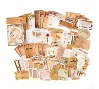 Larfraecy 100 Pcs Vintage Scrapbook Paper Retro Junk Journal Supplies Aged Scrapbook Supplies Aesthetic Stickers for Scrapbooking Writing Paper for Journaling,DIY Crafts,Card Making,and Decoupage