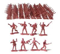 Larfraecy 100Pcs Soldiers Toys for Boys,Toy Soldiers Army Toys,Mini Plastic Soldiers Figures Army Men Figures Toy Set Kids Military War Games Action Figures Toy small Soldiers (Red)