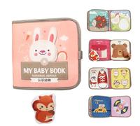 Larfraecy Busy Book Quiet Book from 1 Year Educational Felt Toy for Toddlers Montessori Toys for 1 2 3 4 5 Year Old Kids Interactive,Sensory and Soft Toy Book Gift for Girls Boys (Animals)