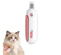 Larfraecy Cat Nail Clippers with Safety Guard Multifunctional Dog Cat Claw Clippers-Adjustable 4 Size Trimming Hole,Stainless Steel Hidden Nail File,Anti-Splash Design for Kitten,Dog&Indoor Pet (Pink)