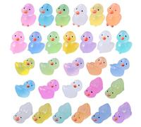 Larfraecy Mini Resin Ducks 87Pcs Luminous Glowing Resin Animals 29 Styles Mini Ducks Glow in The Dark Duck Figures for Aquariums,Dollhouse Decor,Potted Plants,Garden Landscapes Decoration