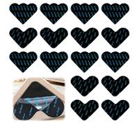 Larfraecy Rug Grippers for Laminate Floor, 16-Pack Heart Shaped Anti-Slip Rug Underlay Stickers, Reusable & Washable Non-Slip Pads for Rugs on Wood, Tile, Marble Floors
