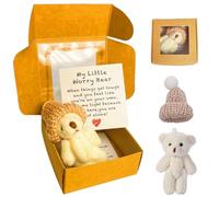 Larfraecy Worry Bear Hug in a Box,My Little Pocket Bear Hug,Plush Mini Teddy Bears in a Box with Inspirational Card,Get Well Soon Gift,Bears Dolls,Positive Gifts for Valentine's Day,Christmas,Birthday