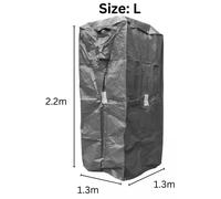 (LARGE (1.3M x 1.3M x 2.2M)) Heavy Duty Pallet Cover Tarp Bag, Waterproof Storage Cargo Protector, 200gsm, 2.2m Height, Available in S/M/L Sizes