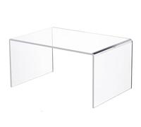 Large 1-PC 12'' Heavy Duty Acrylic Risers, Display Risers Shelf Showcase Fixtures for Jewelry, Display Stand for Amiibo Funko POP Figures, Cupcakes, Food Display, Cabinet (1, 12''x 7.75x 6'')