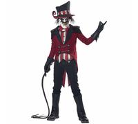 (Large (10-12), Red) Wicked Ringmaster Horror Circus Evil Creepy Scary Halloween Boys Costume