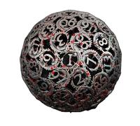 Large 100 Sided Dice, Polyhedral Metal Hollow D100 RPG Dungeons and Dragons D&D Board Giant Flying Dragon Game Dice Accessories and Digital Teaching Bloody