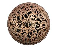 Large 100 Sided Dice, Polyhedral Metal Hollow D100 RPG Dungeons and Dragons D&D Board Giant Flying Dragon Game Dice Accessories and Digital Teaching Bronze