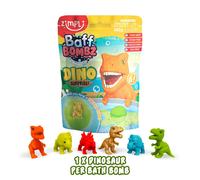 Large 100g Dino Surprise Bath Bomb with 1 Hidden Toy Inside - Collect 6 Dinosaurs - Safe Fun Gift for Kids