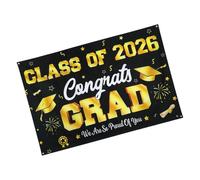 Large 100X150Cm Graduation Backdrop Congratulation Theme for 2026 Ceremony Decoration 2026 Backdrop for Senior Picture Petroleum Graduation Standard