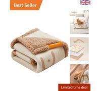 Large 101x73 cm Waterproof Pet Blanket - Stylish Sherpa Fleece for Dogs & Cats