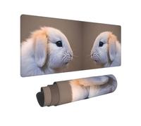 Large 11.8x31.5 Inch Mouse Pad Unique cry Rabbit vPrint Non-Slip Rubber Base Gaming Mousepad