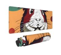 Large 11.8x31.5 Inch Mouse Pad Unique Guinea Pig Pattern vPrint Non-Slip Rubber Base Gaming Mousepad