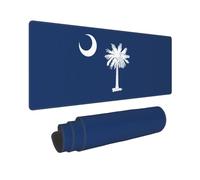 Large 11.8x31.5 Inch Mouse Pad Unique South Carolina Flag vPrint Non-Slip Rubber Base Gaming Mousepad
