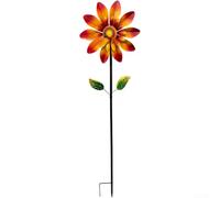 Large 114cm Iron Windmill Blue Yellow Outdoor Decoration(Yellow)