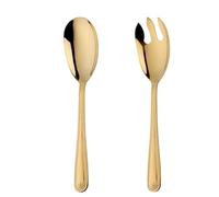 Large 12" Salad Servers Set Serving Spoon Fork 18/10 Stainless Steel - Gold