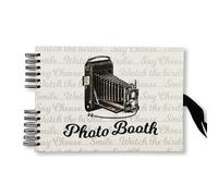 Large 12"x 8" A4 Size Guest Book DIY Photo Album Scrapbook - 80 Thick Blank Pages - Perfect for Weddings, Birthdays, Anniversaries (White Photo Booth Style White Page)