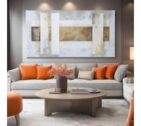 Large 120L x 80W cm Abstract Stripes & Lines Canvas Art, Colorful Minimalist Prints, Frameless Aesthetic Room Decor for Living Room & Studio, Bold Vibrant Wall Painting for Contemporary Interiors