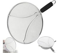 Large 13-Inch for splatter Shield for Safe Oil Frying Cooking | Blocks hot oil splashes, prevents burns, fits standard frying pans, steel mesh, safe cooking