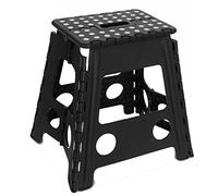 LARGE 150KG FOLDING STEP STOOL MULTI PURPOSE HEAVY DUTY HOME KITCHEN FOLDABLE UK (Black)