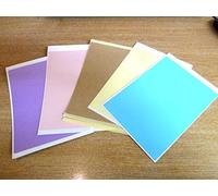 Large 195x139mm A5 Coloured self-Adhesive Paper Labels, Stickers. Mixed Pack of 5 Colours.