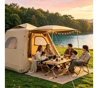 Large 2-4 Man Inflatable Tents for Camping - Quick Inflate Air Tent Waterproof 4 Season Family Tent Easy Setup (220x220x180cm)