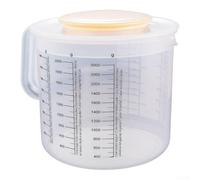 Large 2.5L Mixing Bowl Cup With Clear Scale Marks | Clear engraved scales, accurate measurements, flour sugar marks, transparent body, easy reading