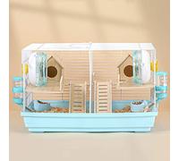 Large 2 Tier Hamster Cage with Accessories for Syrian Dwarf Russian Hamsters Blue Color