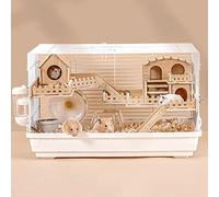 Large 2 Tier Hamster Cage with Accessories for Syrian Dwarf Russian Hamsters White