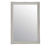 Large 2" White Shabby Chic Style Swept Bevelled Overmantle Wall Mirror 34X24"
