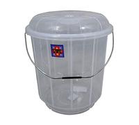 Large 20 Litre Clear Plastic Bucket Bin with Lid