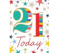 Large 21st Birthday Card Age 21 - A4 Size - Regal Publishing