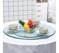 Large 24" Lazy Susan Turntable Tempered Glass Rotating Tray with Aluminum Alloy Bearing for Kitchen Dining Table 360° Serving Plate for Effortless Entertaining