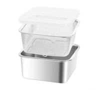Large 2500ml Food Storage Pot Stainless Steel Airtight(2500ml) | 304 steel, secure 4-lock lid, sweat-resistant, fits backpacks, gym office travel