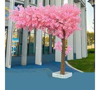Large 250CM Artificial Cherry Blossom TreeHandmade Silk Flower Wishing Tree for Weddings Parties Indoor/Outdoor DecorationsStunning Pink Floral Display