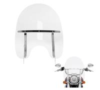 Large 26-1/2" X 23" Detachable Motorcycle Windscreen Windshield Compatible With 2000-UP Harley Davidson Heritage Softail Classic FatBoy FLS FLST FLSTC FLSTF FLSTFB FLSTN Clear
