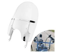 Large 26-1/2" X 23" Detachable Motorcycle Windscreen Windshield Compatible With 2000-UP Harley Davidson Heritage Softail Classic FatBoy FLS FLST FLSTC FLSTF FLSTFB FLSTN Clear