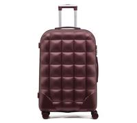 Large 29" Check-in Hard Case Bubble Design Suitcase- 8 Spinner Wheels Flight Knight Burgundy Cabin