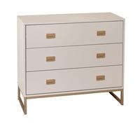 Large 3 Drawer Chest Of Drawers - Elle Stone Range Melody Maison Stone One Size