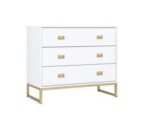 Large 3 Drawer Chest Of Drawers - Elle White Range Melody Maison White One Size