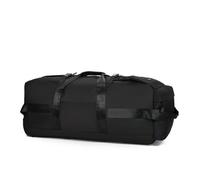Large 3 - in - 1 Convertible Duffle Bag, Water - Resistant Foldable Carry On, Black Khaki Army Green - Versatile Travel Companion, Smooth Rolling Wheels, Durable Nylon Blend (Black)
